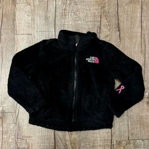 The North Face Fleece Jacket Toddler Girls 2T Black Pink Ribbon Breast Cancer